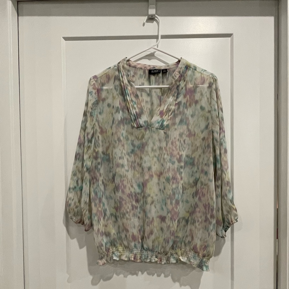 A.n.a 3/4 Sleeve Pastel colored Blouse- size xl(p)